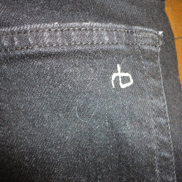 RAG & BONE Men's Fit 1 Skinny Black Denim Jeans Size 30x32 - Picture 8 of 10